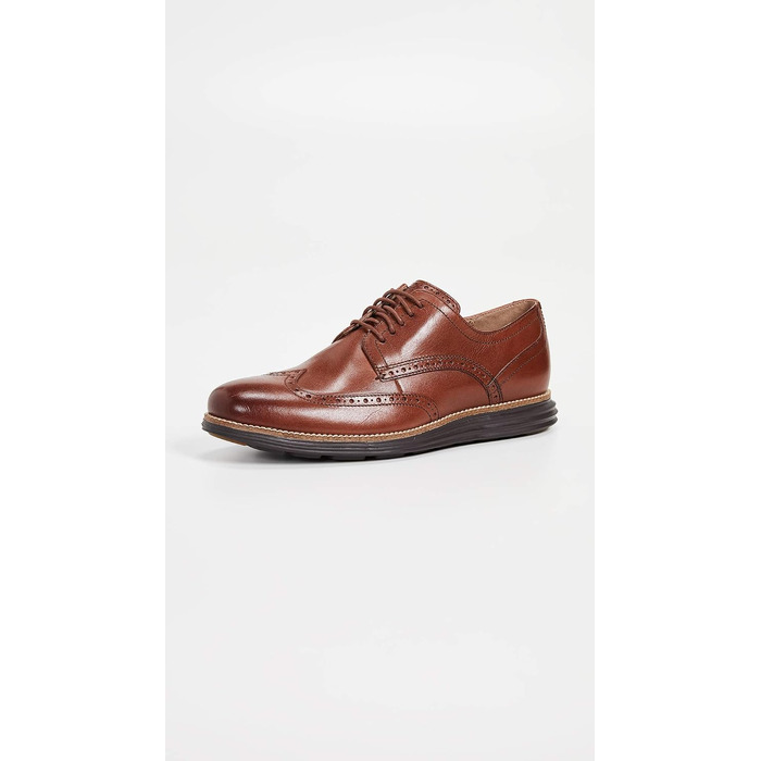 Чоловічі шкіряні туфлі Cole Haan Grand Wingtip Oxford коричневого кольору Woodbury Ivory, розмір 43.5 EU