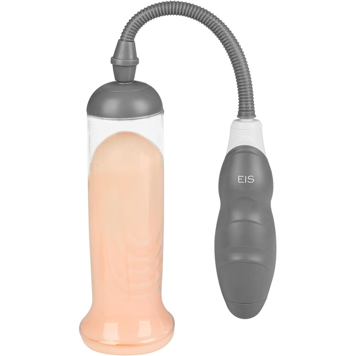 Електрична чоловіча помпа, 21 см, водонепроникна (IPX7), перезаряджувана, 4 режими та 4 інтенсивності, 2 манжети, міцні матеріали