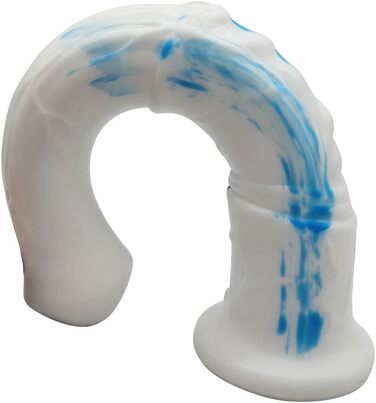 Аналдильт Ролука 27 см: стимулятор G-точки, масажер простати (білий + синій)