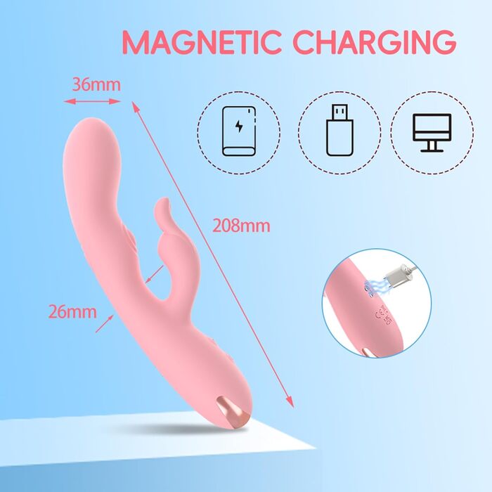 Вібратор для жінок Rabbit з 10 режимами вібрації, стимулятор клітора та G-точки, рожевий | Інтимні іграшки для дорослих