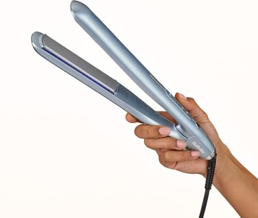 Випрямляч для волосся BaByliss Hydro Fusion ST573E з технологією Dual-Ion, ефект проти пухнастості, 5 режимів температури, синій