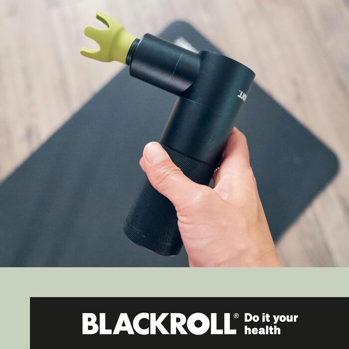 Міні-масажний пістолет BLACKROLL® для м'язів та фасцій, 4 насадки, 4 рівні інтенсивності, зарядка USB-C, Soft Peak