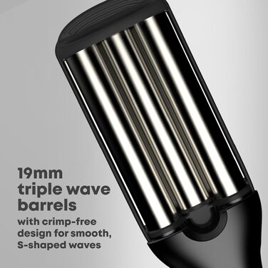 Конічний керамічний плойка Revamp Progloss Big Wand для локонів та хвиль (32-19 мм) з іонною технологією, підставкою та терморукавичкою