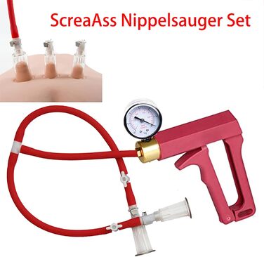 Набір для стимуляції статевих органів - вагінальний насос з манометром та перемикачем. Професійний набір для дорослих, для жінок та пар. Інтимні іграшки для стимуляції клітора та сосків. SM іграшки преміум-класу.