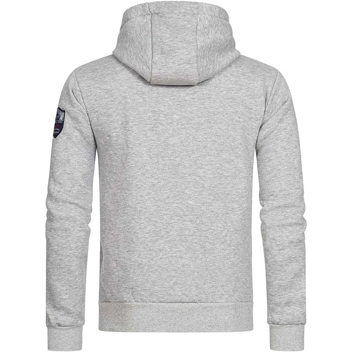 Чоловіча толстовка на блискавці Geographical Norway з капюшоном, сіра (розмір S)
