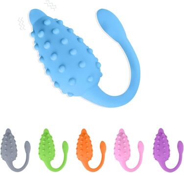 Секс-іграшка NAIXBTY: вібруюче яйце з силікону з пультом дистанційного керування. Для вагінальної та кліторальної стимуляції. Підходить для пар. (Блакитний)