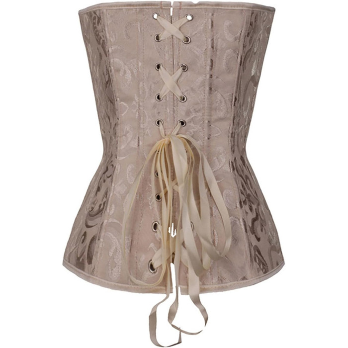 Корсаж CSKJ для жінок: корсетний топ готичний, вінтажний, принцесовий, для повних грудей, зручний, для весілля, карнавалу, костюмів (A08_Білий, A09_Хакі, 5XL)
