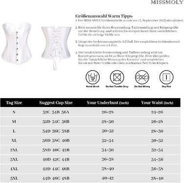 Корсет Miss Moly для жінок з атласу, Burlesque, модельний, Overbust, топ, білий