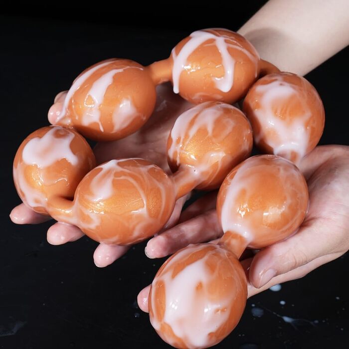 Анальні кульки Jomyu з ланцюжком, м'який силікон. Комплект анальних кульок, плагінів та вагінальних кульок. Для чоловіків та жінок.