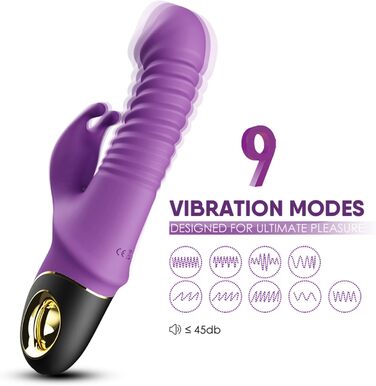 Вібратор для жінок з вібрацією клітора та G-точки, анальний вібратор, секс-іграшка з 9 режимами вібрації, для пар