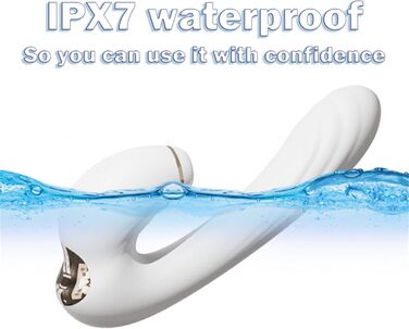 Вібратор Rabbit G-Punkt, силіконовий вібратор для жінок, кліторальний масажер з 7 режимів вібрації та 3 режимами насосу. Іграшки для дорослих, білий.