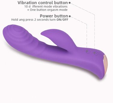 Вібратор G-Punkt Класичний, анальні вібратори, 10 режимів вібрації для жінок, анальний вібратор, секс-іграшка для жінок та пар, рожевий/чорний