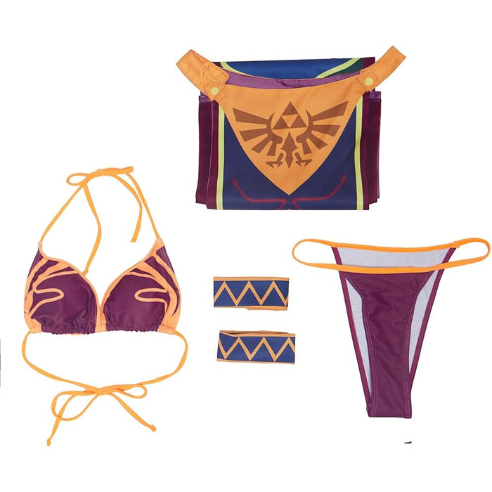 Костюм косплею Принцеси Зельди VEECOOCOS: сексуальний набір нижньої білизни, костюм на Хелловін, сукня 3XL фіолетового кольору