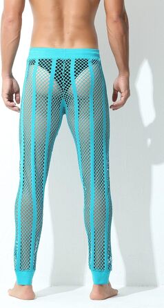 Чоловічі прозорі штани FEOYA з сітки: легкі, сексуальні, для спорту та дому (зелені, розмір L)