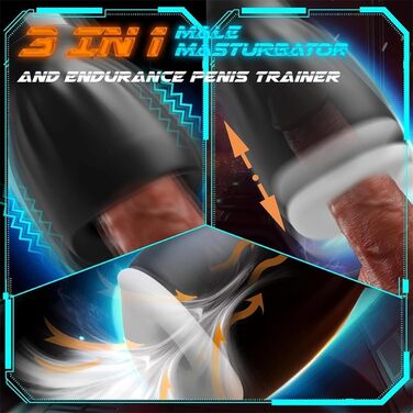 Масажер для чоловіків 3-в-1 з вібрацією та реалістичною вагіною – для самостійних задоволень