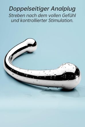 Анальний вібратор Roluck для чоловіків та жінок - металевий анальний плагін, стимулятор G-точки та вагіни
