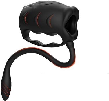 Вібратор для чоловіків з подвійним кільцем для статевого члена та анальним отвором, 2 мотори, 10 режимів, масажер простати, секс-іграшка