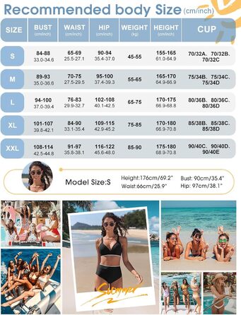 Бікіні жіночий комплект з V-подібним вирізом, двочастинний, з пуш-ап, висока талія, купальник сексуальний з білою мереживом, чорний, розмір S