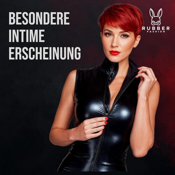 Сукня Rubberfashion Wetlook: жіноча обтисла міні-сукня без рукавів з воланами, чорна металік, для вечірнього образу та повсякденного стилю