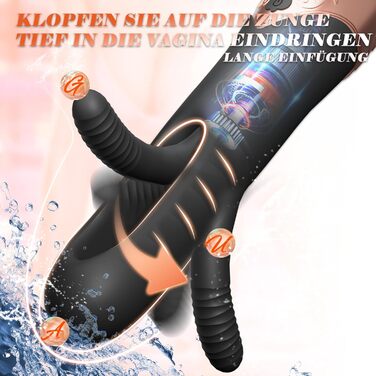 Вібратор для жінок, секс-іграшка з 10 режимами, масажер простати, чорний