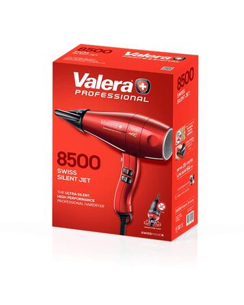 Професійний фен для волосся Valera Swiss Silent Jet 8500, 2000 Вт, з іонізацією та двигуном PM-Pro, чорний
