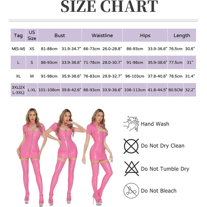 Латексна сукня для жінок Wetlook, сукня з лаку для жінок, латексний catsuit для жінок - L (Червоний, L)