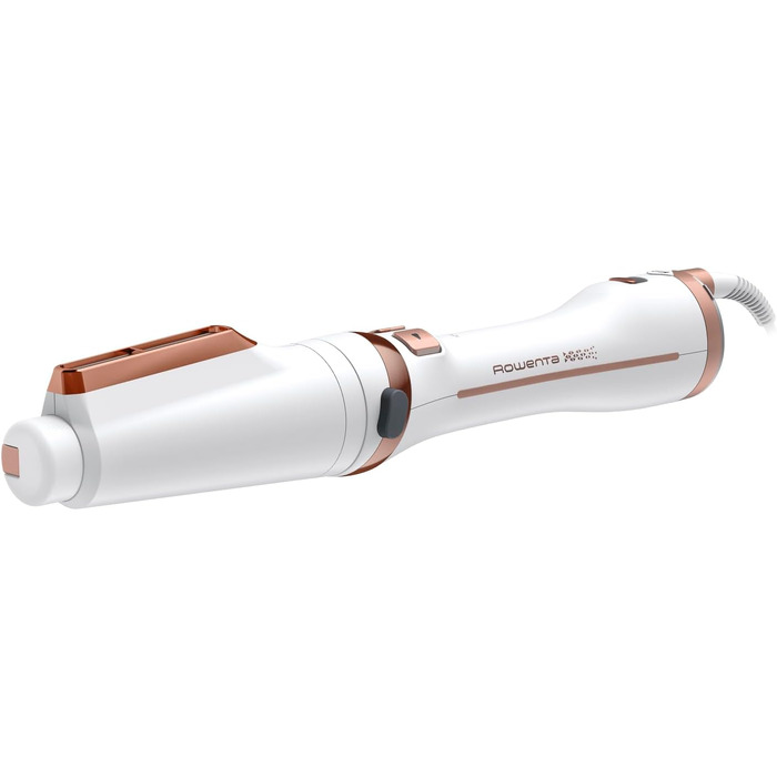 Стайлер-фен Rowenta Ultimate Experience 2-in-1 CF9620F0, ротаційна гаряча щітка з іонізатором та Pro Keratin, 3 насадки, чорний/розе-золото