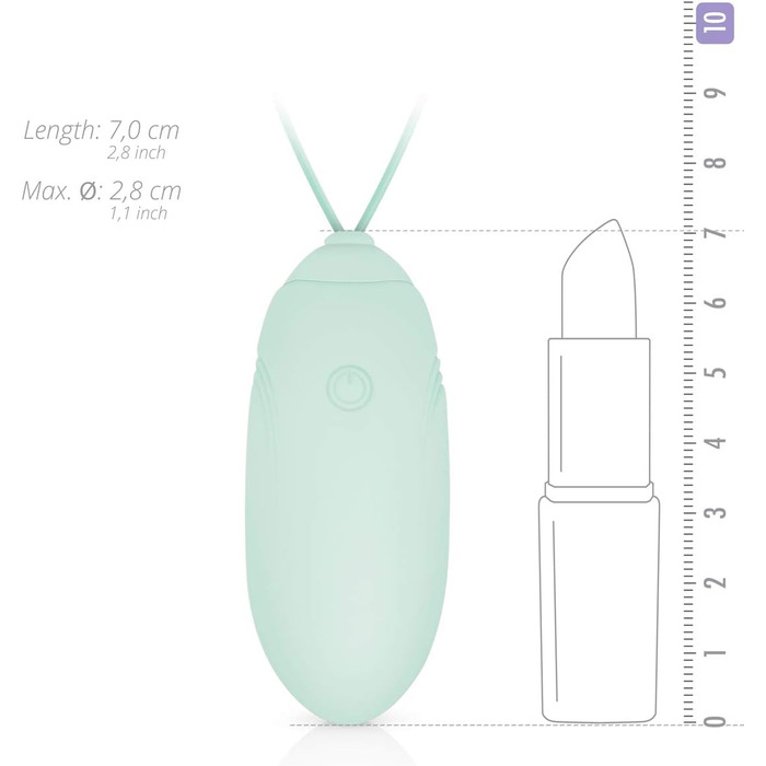 Вібраційний масажер LUV EGG з пультом дистанційного керування для чуттєвого почуття - Підходить для пар та новачків: 10 режимів, водонепроникний, перезаряджуваний, зелений