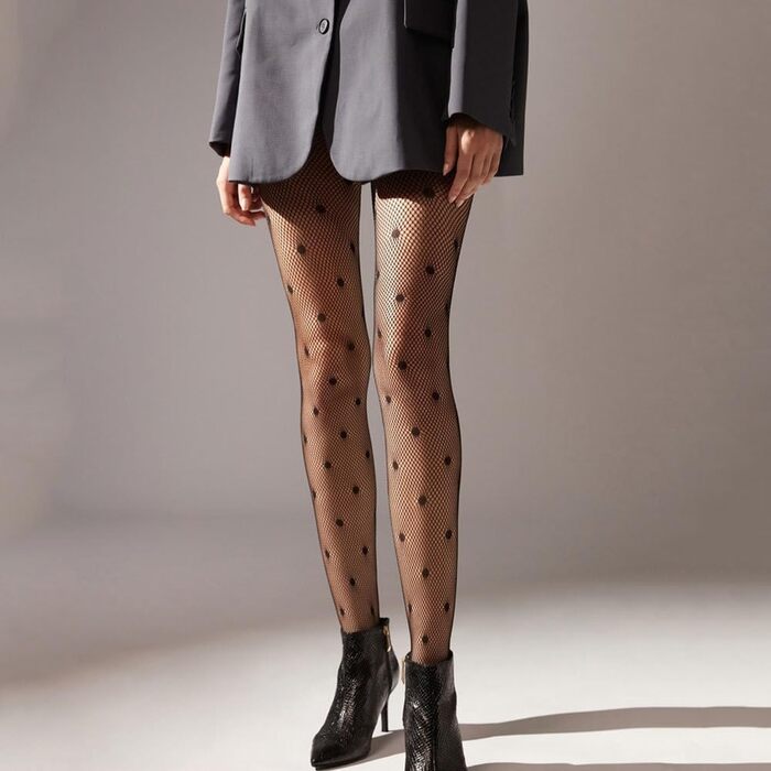 Чорні мереживні панчохи-сітки до стегон для жінок, комплект 4-6 шт.