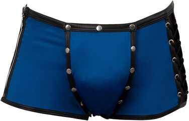 Боксерки чоловічі Orion знімний мішечок, шнурівка, блискавка, XL, блакитний/чорний