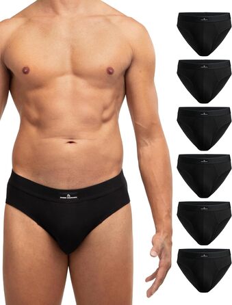 Боксеры чоловічі DANISH ENDURANCE 6 шт. (XXL, чорний) - бавовна, дихаючі, м'які, без етикетки