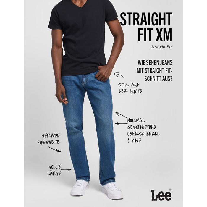 Чоловічі джинси LEE Maddox Regular Straight Fit Extreme Motion, сині