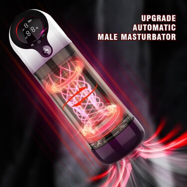 Масажер для чоловіків Lmgoc з 9 режимами обертання та 4 режимами всмоктування. Інтимні іграшки для дорослих, 3D вагінальний дизайн.