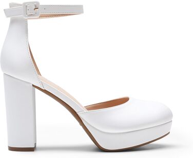 Жіночі туфлі-човники DREAM PAIRS на високих підборах та платформі, білі, розмір 38.5 EU