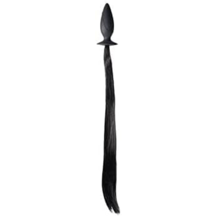 You2Toys Horny Pony Plug: анальний плагін з ніжками та хвостом, з силікону, чорний