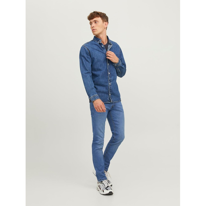 Чоловічі джинси Slim Fit JACK & JONES JJIGLENN JJORIGINAL SQ 223 NOOS, синій денім, 32W/32L