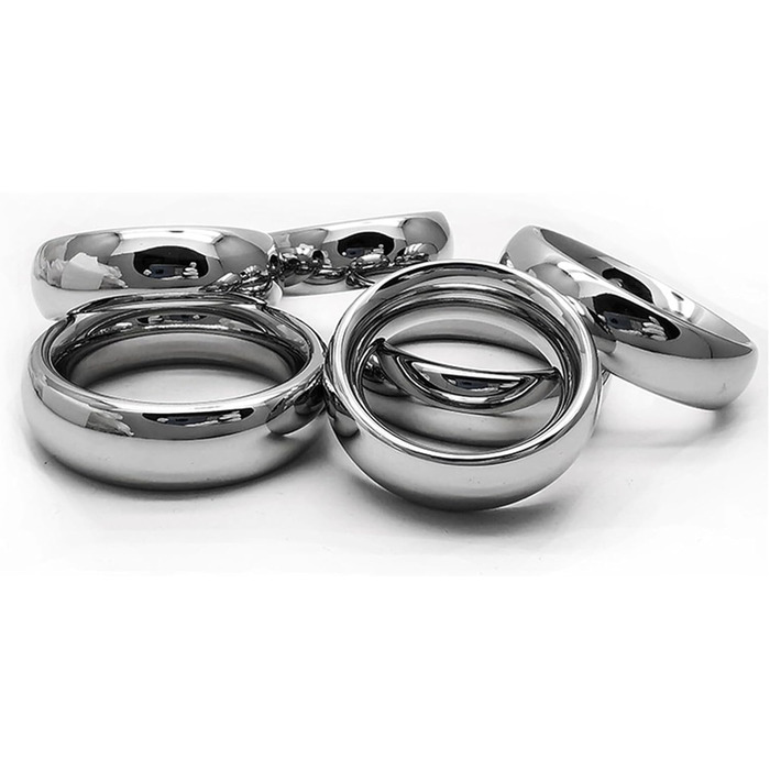 Сталевий кільце для пеніса з фіксатором яєчок, сталевий кільце для пеніса, кільця для пеніса, бондінг, кільце приборкання, інтимна біжутерія, секс-іграшки для чоловіків, затримка еякуляції, 3 розміри (40+45+50 мм)