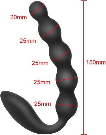 Анальний вібратор LZMYZ з 10 режимами вібрації, 2 мотори, перлини для масажу простати, для чоловіків, жінок та пар