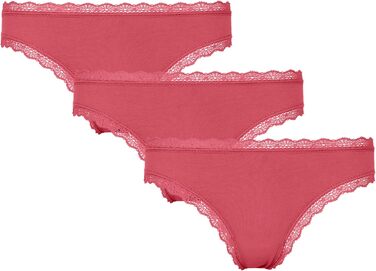 Танга жіночі Nock Tanga з бавовни Bio-Baumwolle - дихаючі та комфортні, не ріжуть - сексуальна білизна для жінок, розмір X - 4XL (3x Mauve, M)