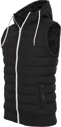 Чоловічий жилет з капюшоном Urban Classics Small Bubble чорного кольору, Streetwear Basics, розмір L
