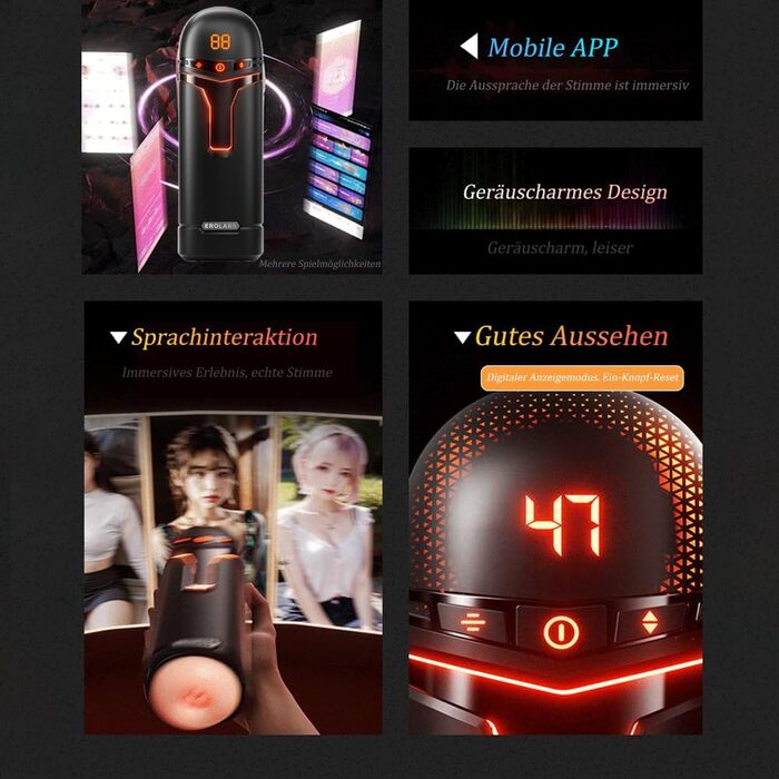 Електричний мастурбатор Jpscor з функцією APP, телескопом та вібрацією для чоловіків