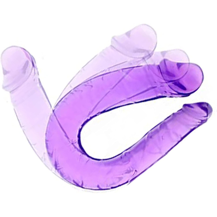 Двосторонній анальний/вагінальний дildo для лесбійок з двома виступами, гнучкий, для мастурбації та сексуальних іграшок