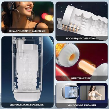 Електричний мастурбатор для чоловіків: чаша для мастурбації з 9 вібрацій та 9 режимів насосу | Інтимна іграшка для чоловіків