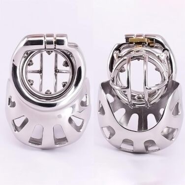 Металевий кайданок для яєчок з кільцем для пеніса, срібний, 40 мм | Кайданок для яєчок, преміум якість