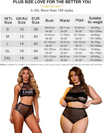 Сексуальна спідня білизна Ohyeahlady з шкіри та сітки, великі розміри, комплект для рейву, прозорий топ та шорти, чорний (упаковка поштучно) XXL