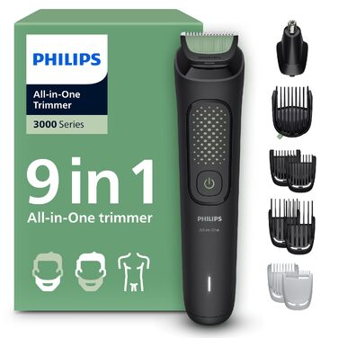 Універсальний тример Philips Multigroom 3000 серії 9-в-1 MG3946/15 для обличчя, голови та тіла, 12 налаштувань довжини