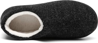 Чоловічі зимові теплі капці Mishansha з ефектом пам'яті (Memory Foam), плюшеві домашні тапочки, чорні, розмір 42 EU