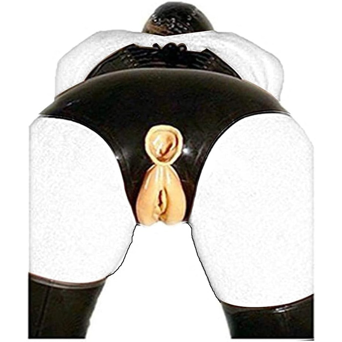 Латексні шорти сексуальної білизни з анальним конденсатом для косплею, чорні (L), 1 шт.