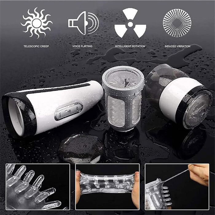 Електричний мастурбатор для чоловіків з 5 телескопічними функціями та 10 режимами вібрації. Автоматичний мастурбатор для чоловіків - секс-іграшка