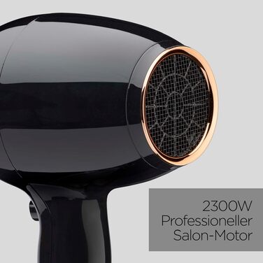 Професійний фен для волосся BaByliss Pro Power 2300W з іонізацією, AC-двигуном та антифриз-ефектом, чорний, D5245E EU